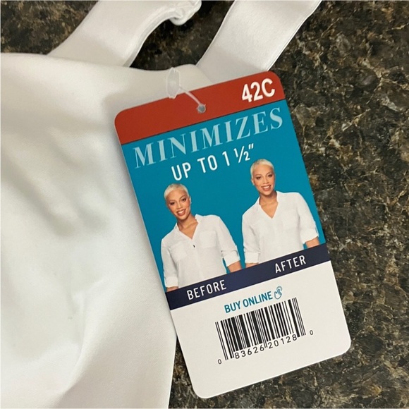 2/9  nwt vanity fair white underwire bra 42C style # 76084 - Picture 2 of 7